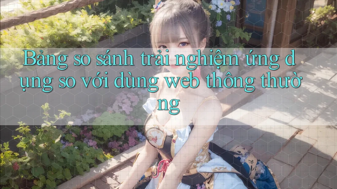 Bảng so sánh trải nghiệm ứng dụng so với dùng web thông thường
