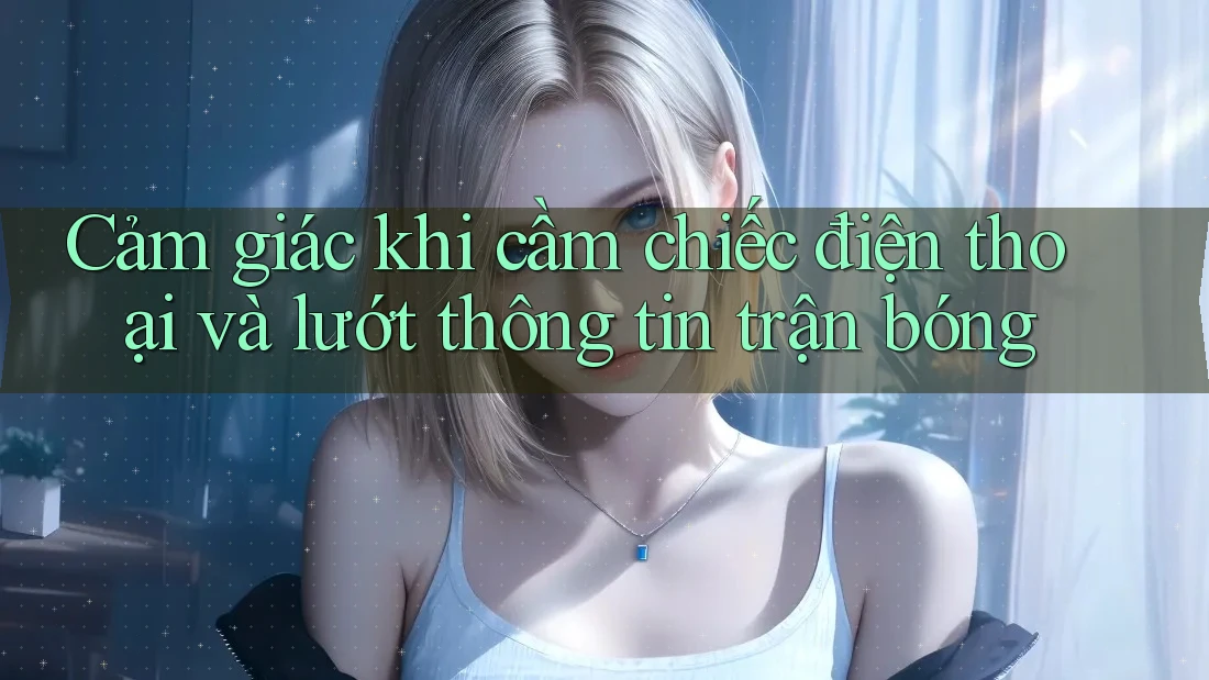 Cảm giác khi cầm chiếc điện thoại và lướt thông tin trận bóng