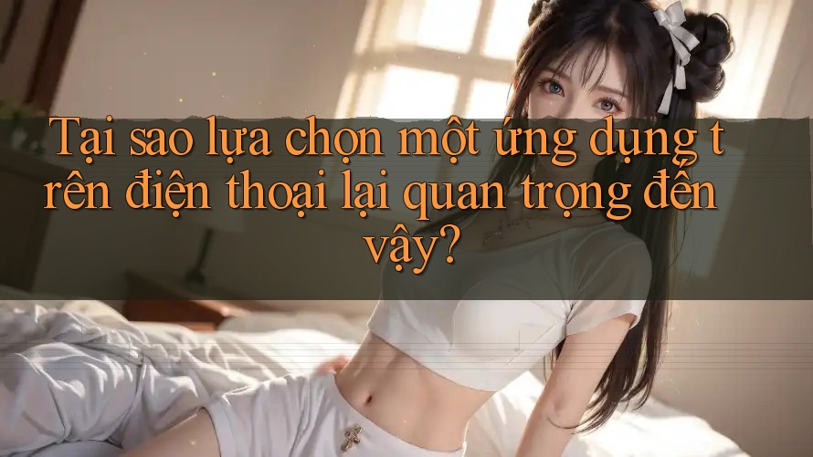 Tại sao lựa chọn một ứng dụng trên điện thoại lại quan trọng đến vậy?